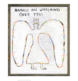 "Angels are watching over you." art print.