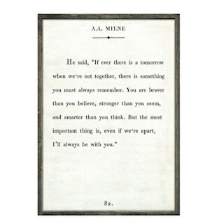 &quot;If there ever is a tomorrow, when we&#39;re not together...&quot; AA Milne