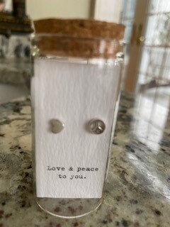 Love &amp; Peace Earrings in a Bottle