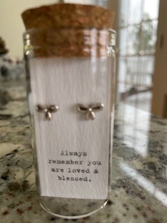 Love &amp; Blessed Earrings in a Bottle