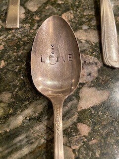 Love coffee silver spoon
