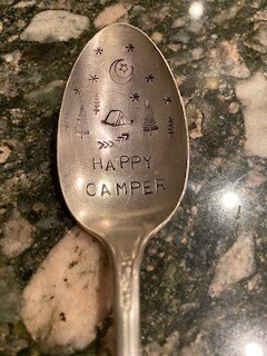 Happy Camper silver spoon