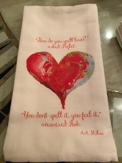 Piglet heart towel