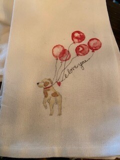 I love you dog, towel