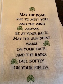 Irish blessing towel