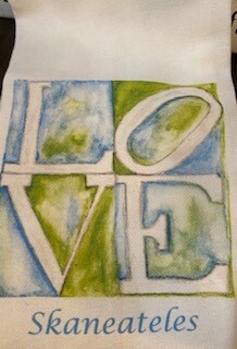 Love Skaneateles tea towel
