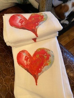 Beautiful heart towel