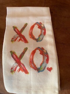 xoxo tea towel