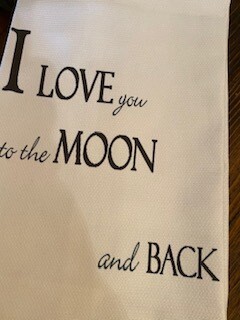 "Love you to the moon & back" towel