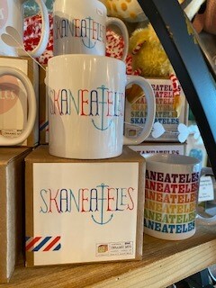 Colorful Skaneateles mug with matching box-sold out