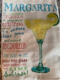 Margarita recipe towel