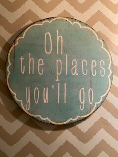 &quot;oh the places you&#39;ll go&quot; wall art-SOLD OUT