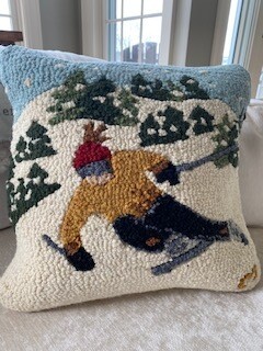 Ski racer pillow