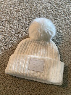 White Love Your Melon with white pom-sold out