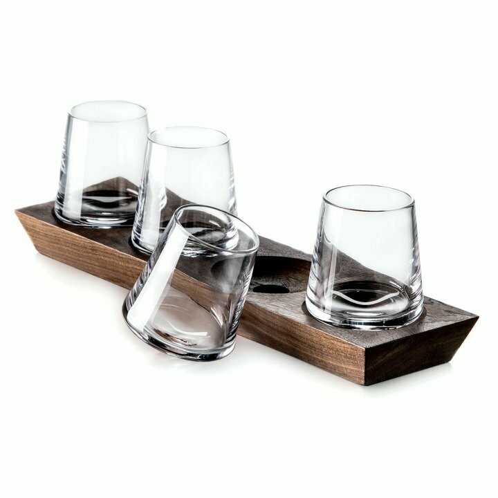 Ludlow Whiskey Set with Wood Base