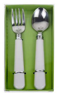 White Childs flatware