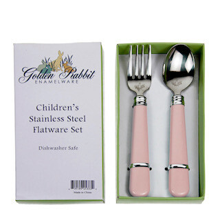 Pink baby flatware