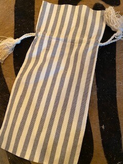 Striped wine bag