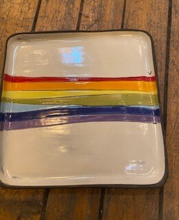 Rainbow square plate