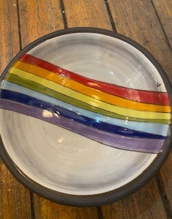 Rainbow pasta bowl