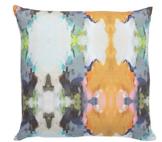 Under the sea navy linen square