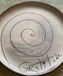 &quot;Gratitude&quot; ceramic small plate