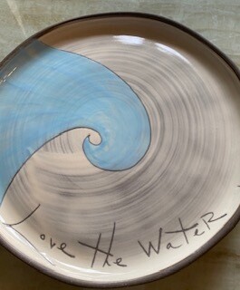 "Love the Water" ceramic small plate