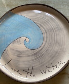 "Love the Water" ceramic small plate