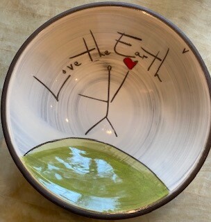 "Love the earth" ceramic bowl