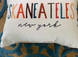 Colorful Skaneateles, New York pillow-Sold out