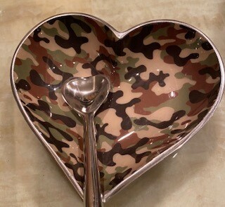 Camo Heart bowl with heart spoon