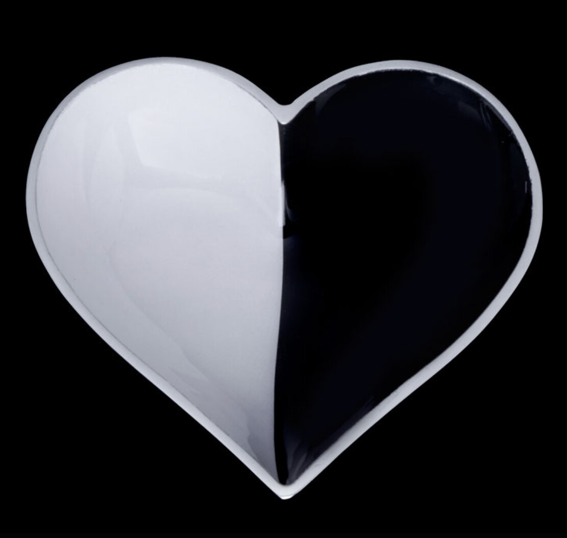 Half moon heart bowl with heart spoon