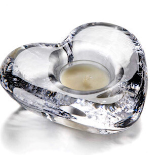 Simon Pearce heart tealight