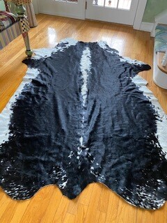 Very black cow hide
       (4 x 6) large