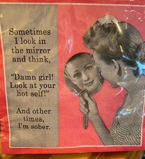 mirror cocktail napkins