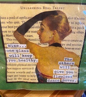 wine glass cocktail napkins