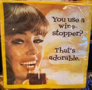 wine stopper cocktail napkins
