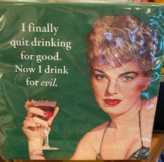 Quit drinking cocktail napkins
