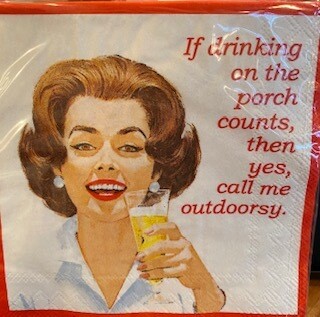 Drinking alone cocktail napkins