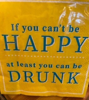 Happy cocktail napkins