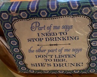 Stop drinking cocktail napkins