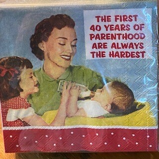 First 40 years cocktail napkins