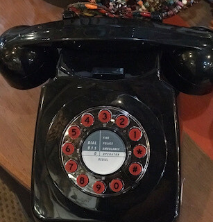 Black retro phones