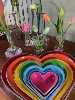 rainbow hearts (set of 7)