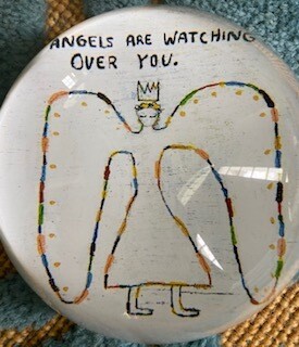 &quot;Angels are watching over you&quot; paperweight