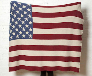 American Vintage flag throw