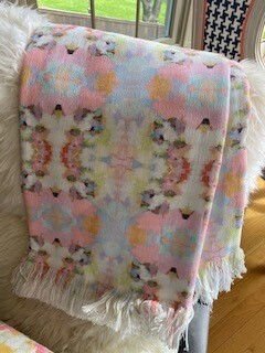 Pink Blossom throw blanket