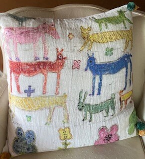 Farm animals pillow
