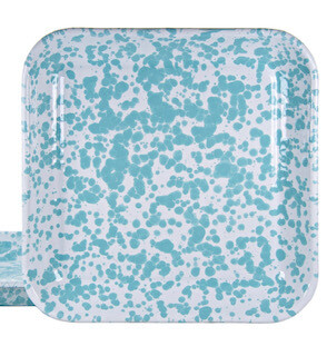 Square enamelware trays 10.5&quot; (set of 2)