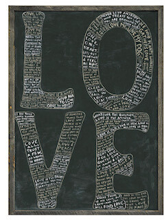 LOVE print 25&quot; x 36&quot;